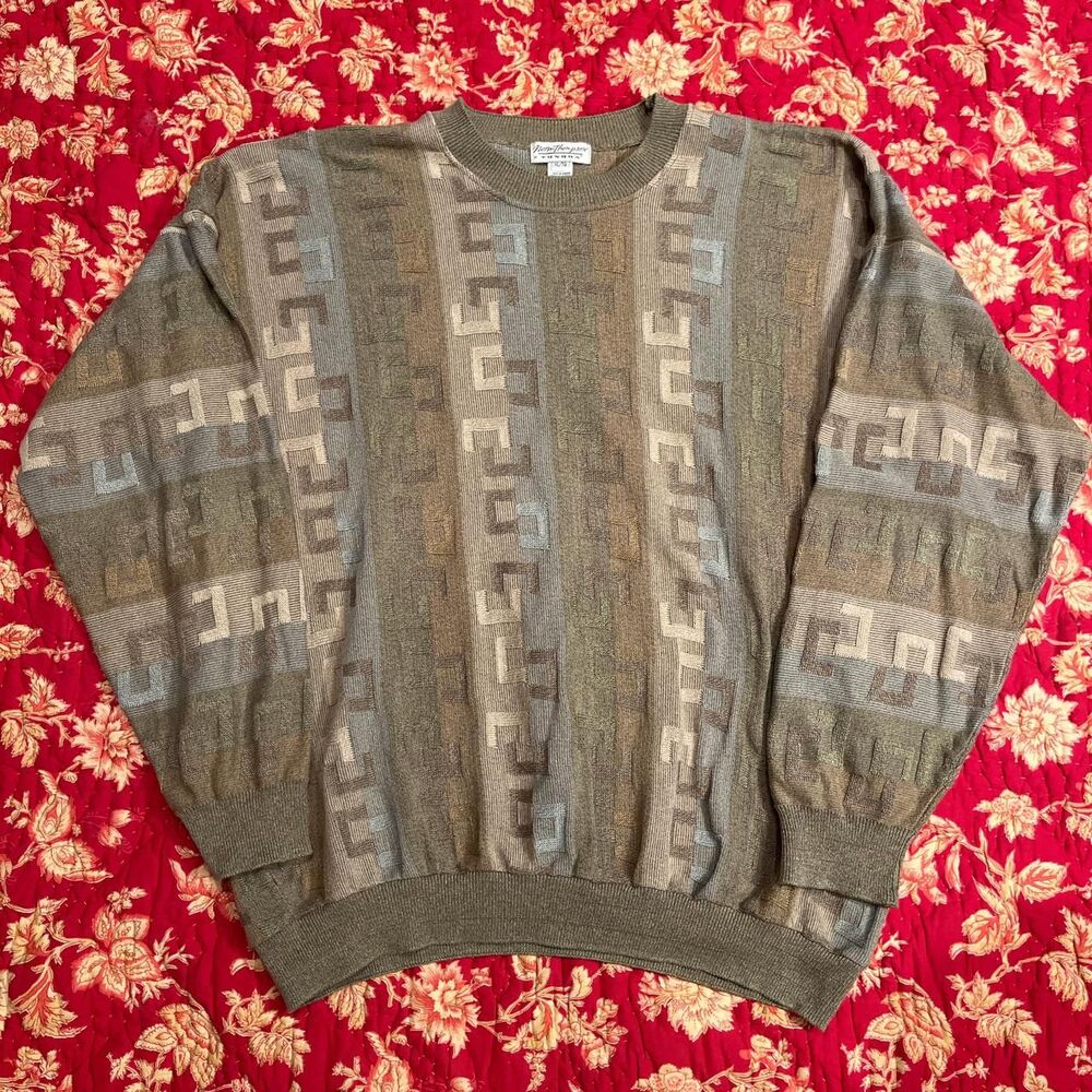 Vintage 90s Norm Thompson Tundra Lofty Fit Grandpa Kurt Cobain Sweater